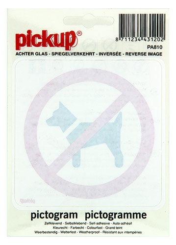 Pictogram 15x15cm Verboden Voor Honden