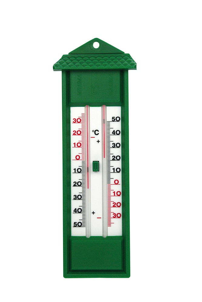Thermometre Mini/maxi Vert  32 X 12 X 3 Cm