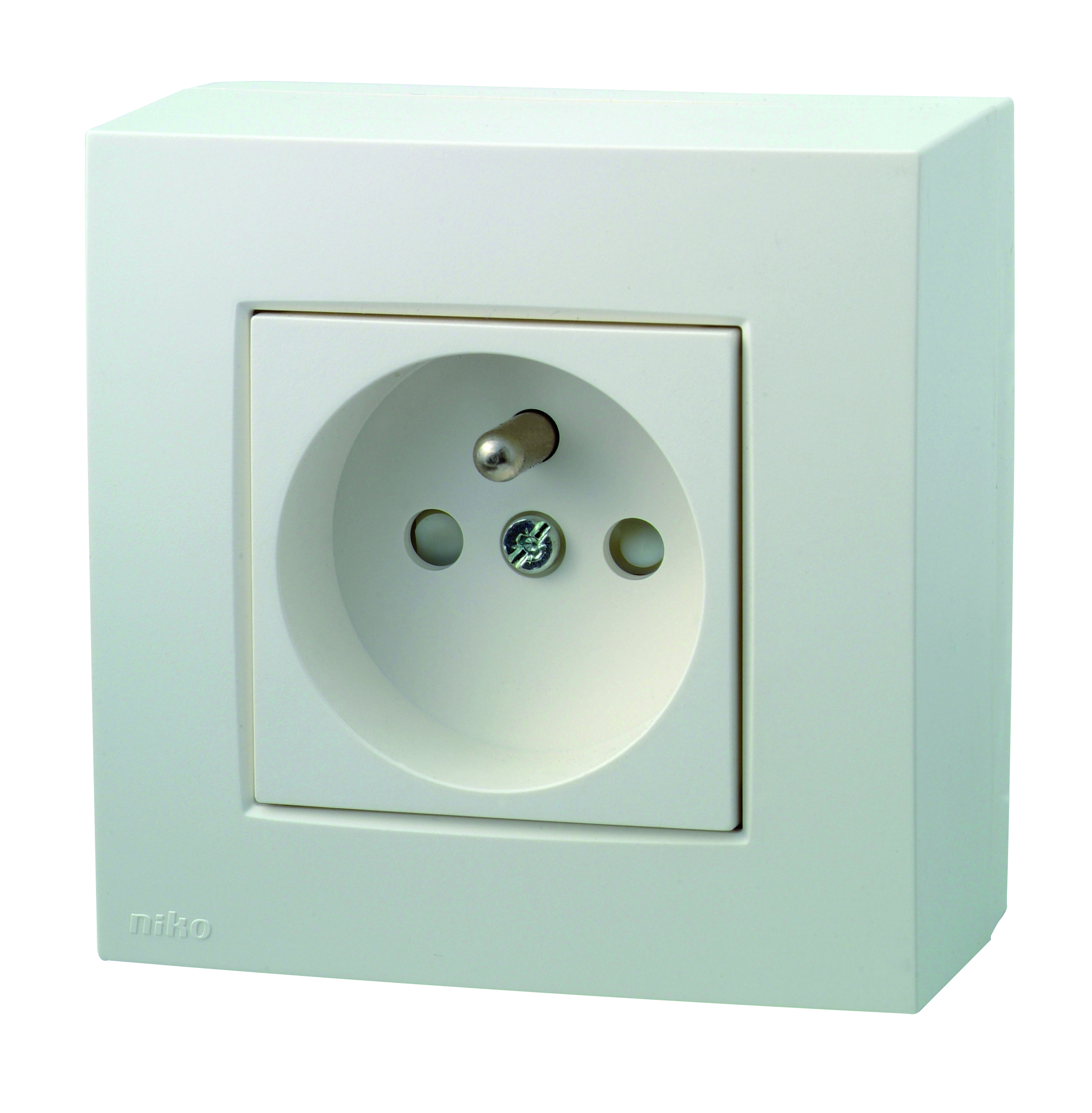 Opbouwkit Stopcontact +a+veiligheid White