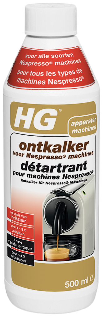 Hg Détartrant Pour Machines Nespresso à Base D'acide Lactique 500ml