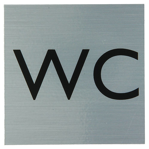 Pictogramme Look Alu 80x80mm Wc