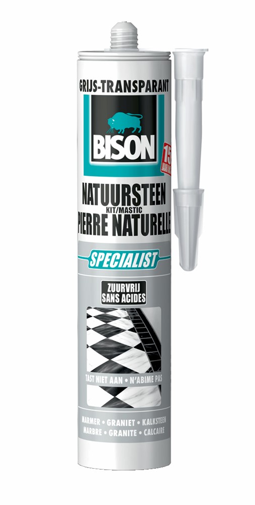 NATUURSTEENKIT TRANSPARANT GRIJS 310ML