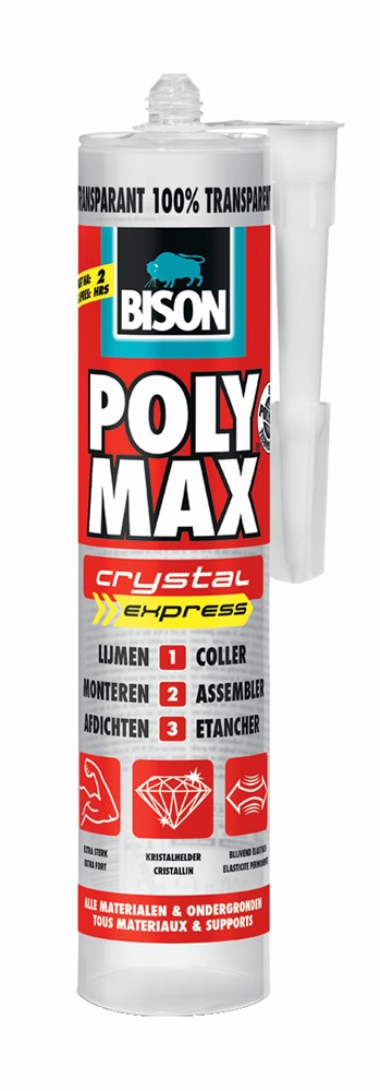 Colle De Montage Poly Max Crystal Express Transparent 300g