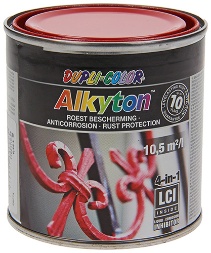 Alkyton Peinture Antirouille Rouge Feu Ral 3000 250ml