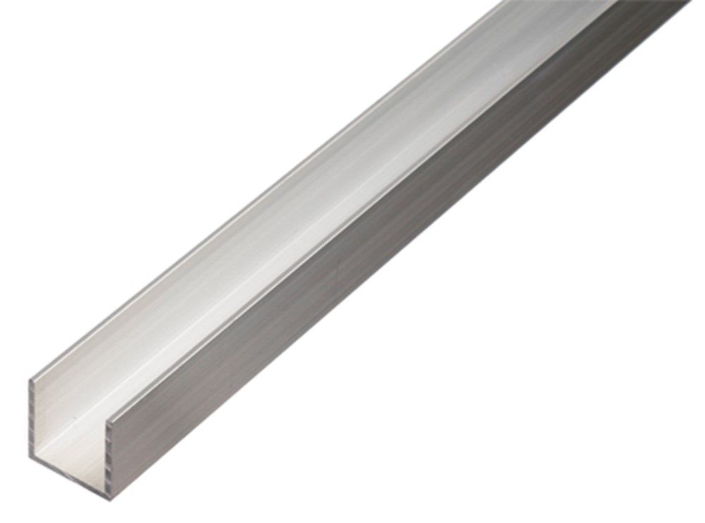 Profilé U alu brut 15x15x1,5x12/2,6M