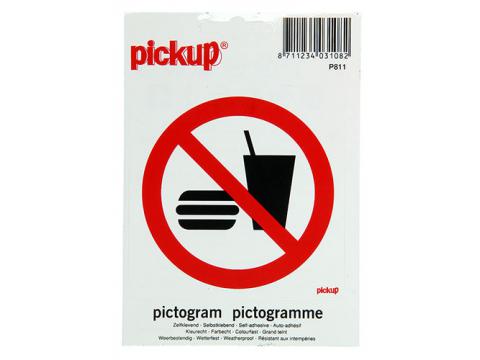 Pictogram 10x10cm Consumpties Verboden