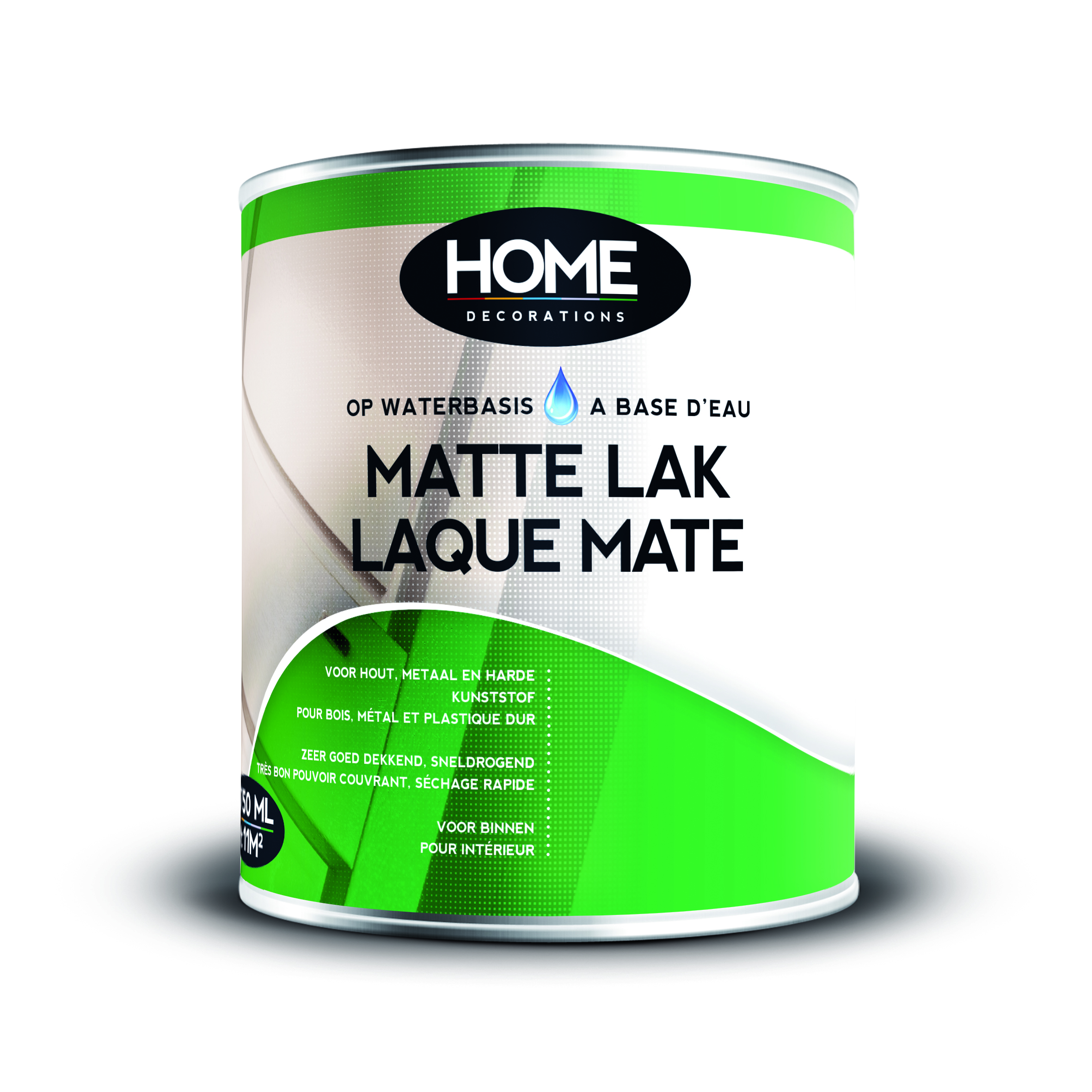 MATTE LAK OP WATERBASIS WIT 750ML