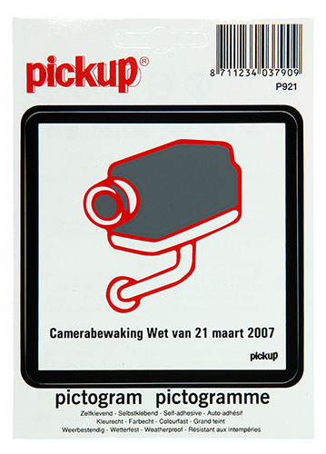 Pictogramme 'camerabewaking' 10x10cm