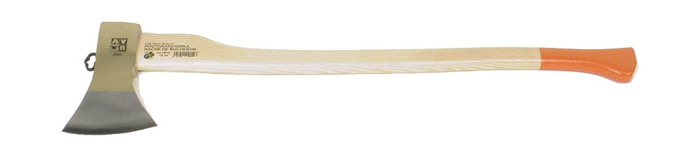 HACHE DE BUCHERON FORGEE 2,00 KG AVEC MANCHE EN FRENE
