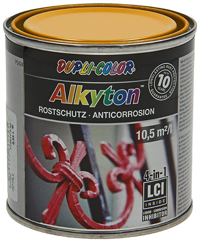 Alkyton Peinture Antirouille Jaune Ral 1007 250ml