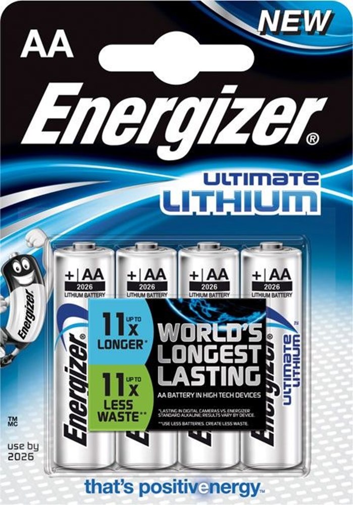 PILES LITHIUM 1,5V FR6 - 4 PC