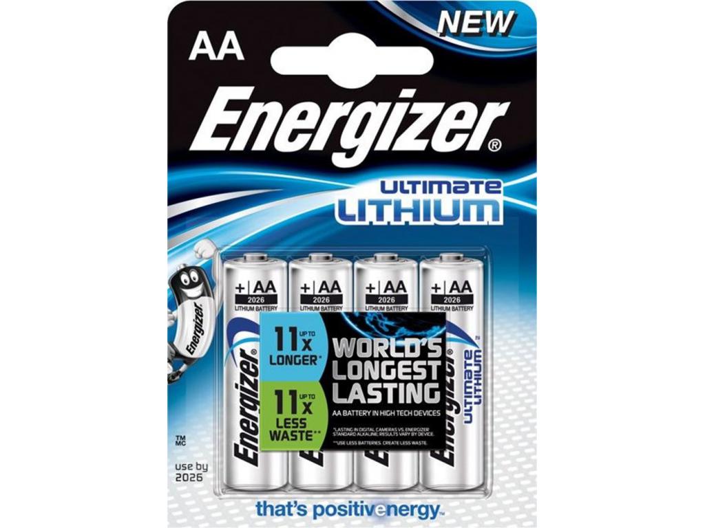 PILES LITHIUM 1,5V FR6 - 4 PC
