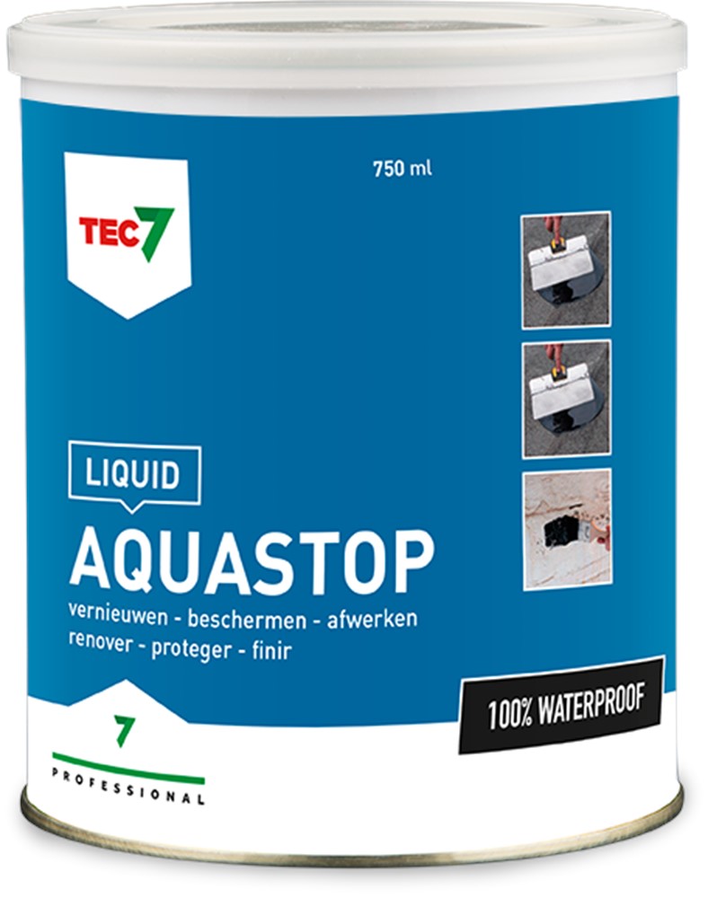 SILICONENKIT AQUASTOP LIQUID ZWART MS-POLYMEER 750ML