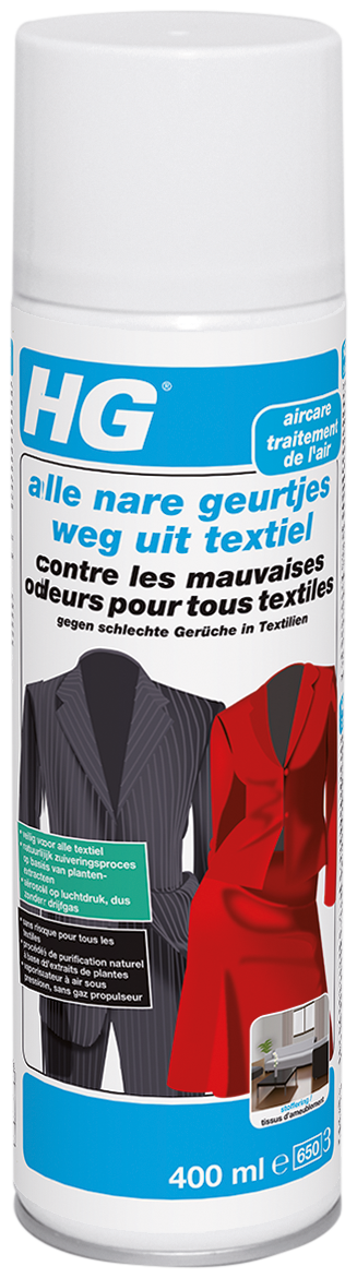 Hg Contre Les Mauvaises Odeurs Pour Tous Textiles 400ml
